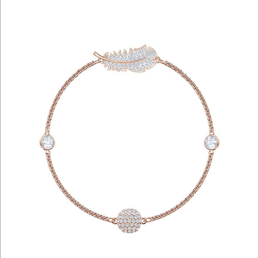 Swarovski Feather Strand Bracelet
